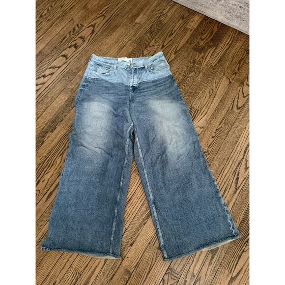 Rag & Bone Miramar Terry Sofie Wide Leg Pant Sweatpant Jeans in Antonia Blue 32 - Picture 3 of 8